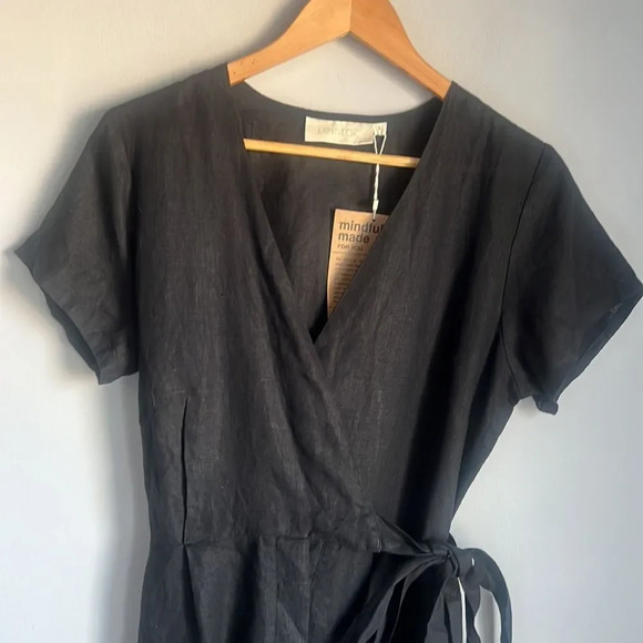 NEW Madewell X Reistor Cropped Wrap linen Jumpsuit - Picture 5 of 12